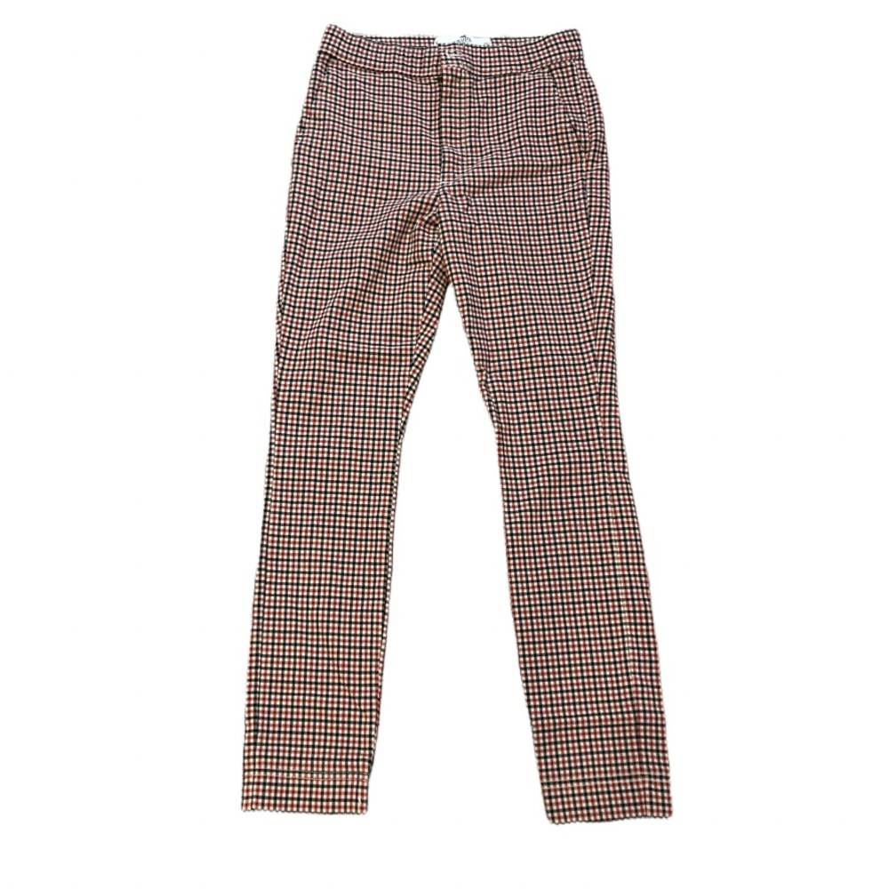 Checkered ultra high rise skinny pants